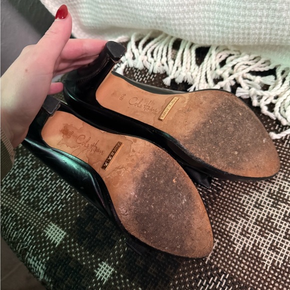 Cole Haan Black Stiletto Heels with Bow Detail 9.5 B - Picture 7 of 7